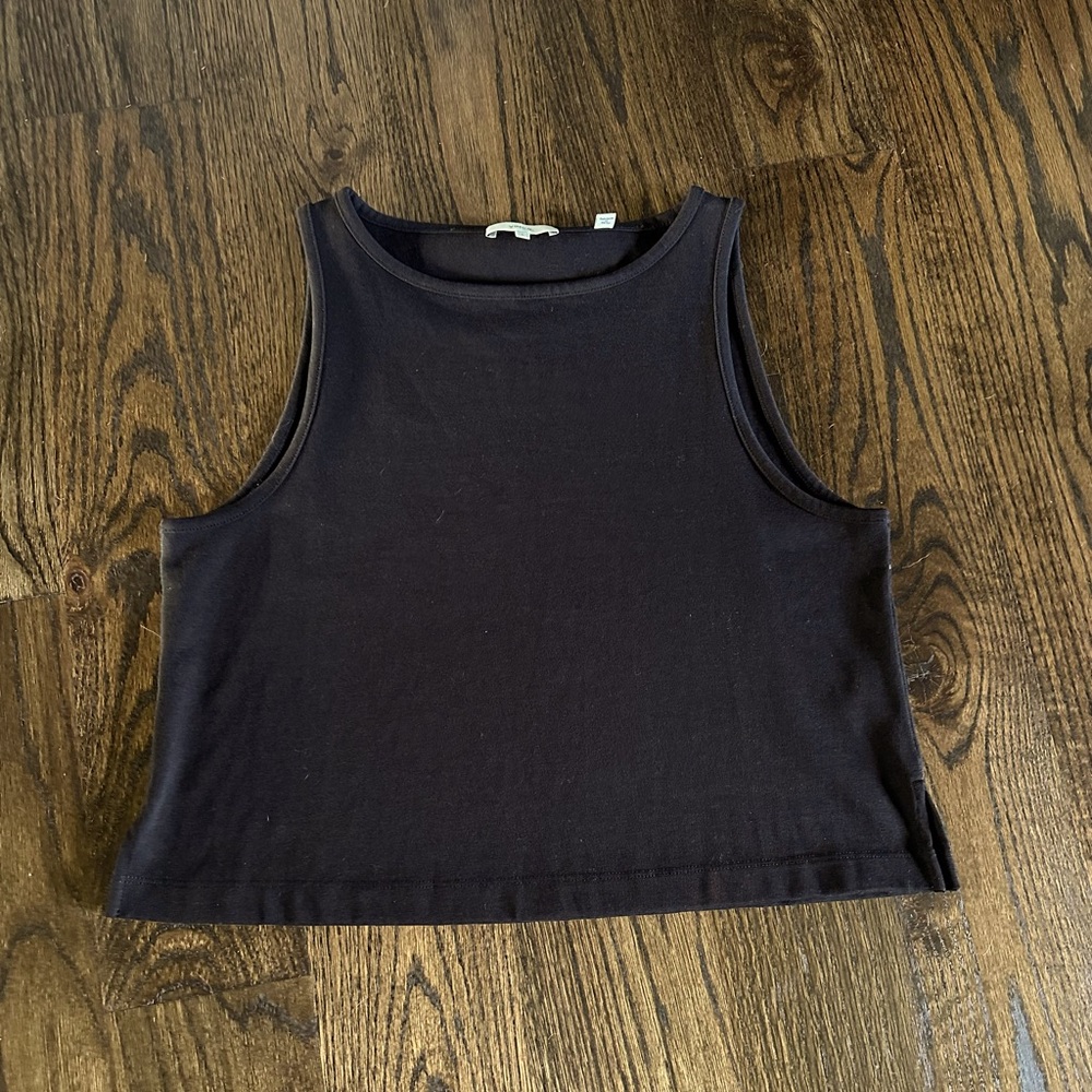 Vince Black Knit Crop Top